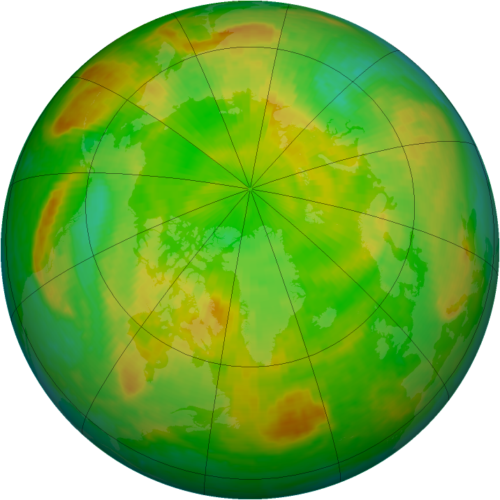 Arctic ozone map for 06 June 2004
